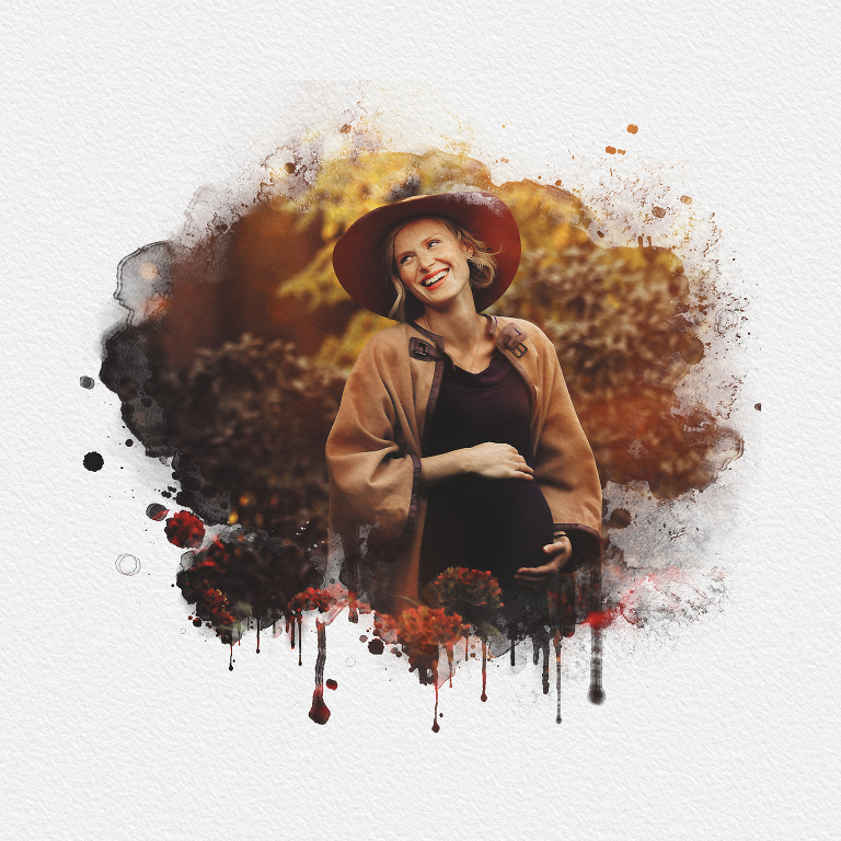 Výsledek těhotenského focení  a ukázka stylu tištěné varianty